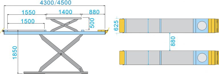 Car lift equipment parameter