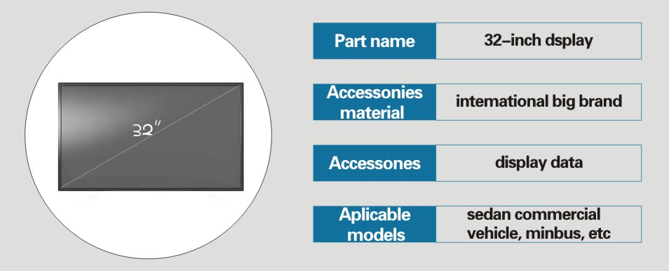 32-inch display of wheel aligner