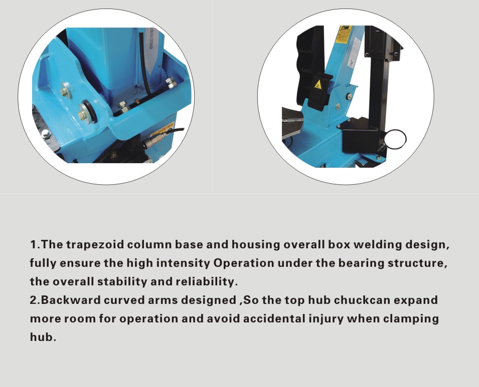 Car tire changer machine structure